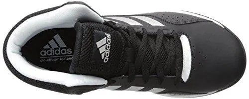 adidas Men's Cloudfoam Ilation Mid Basketball Shoes, Core Black/Matte Silver/White, ((9 W US)