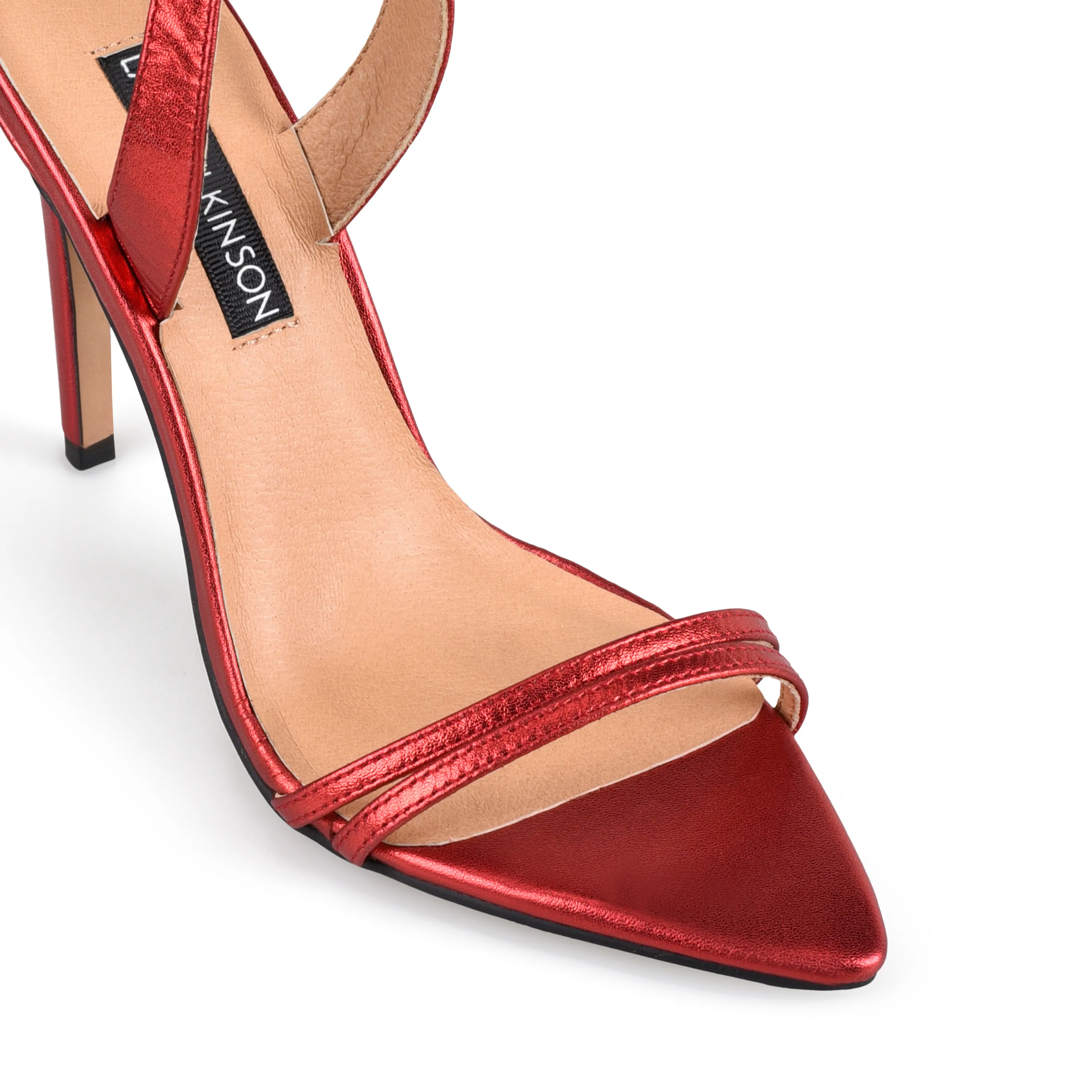 Alex Sandal Red Metallic Leather