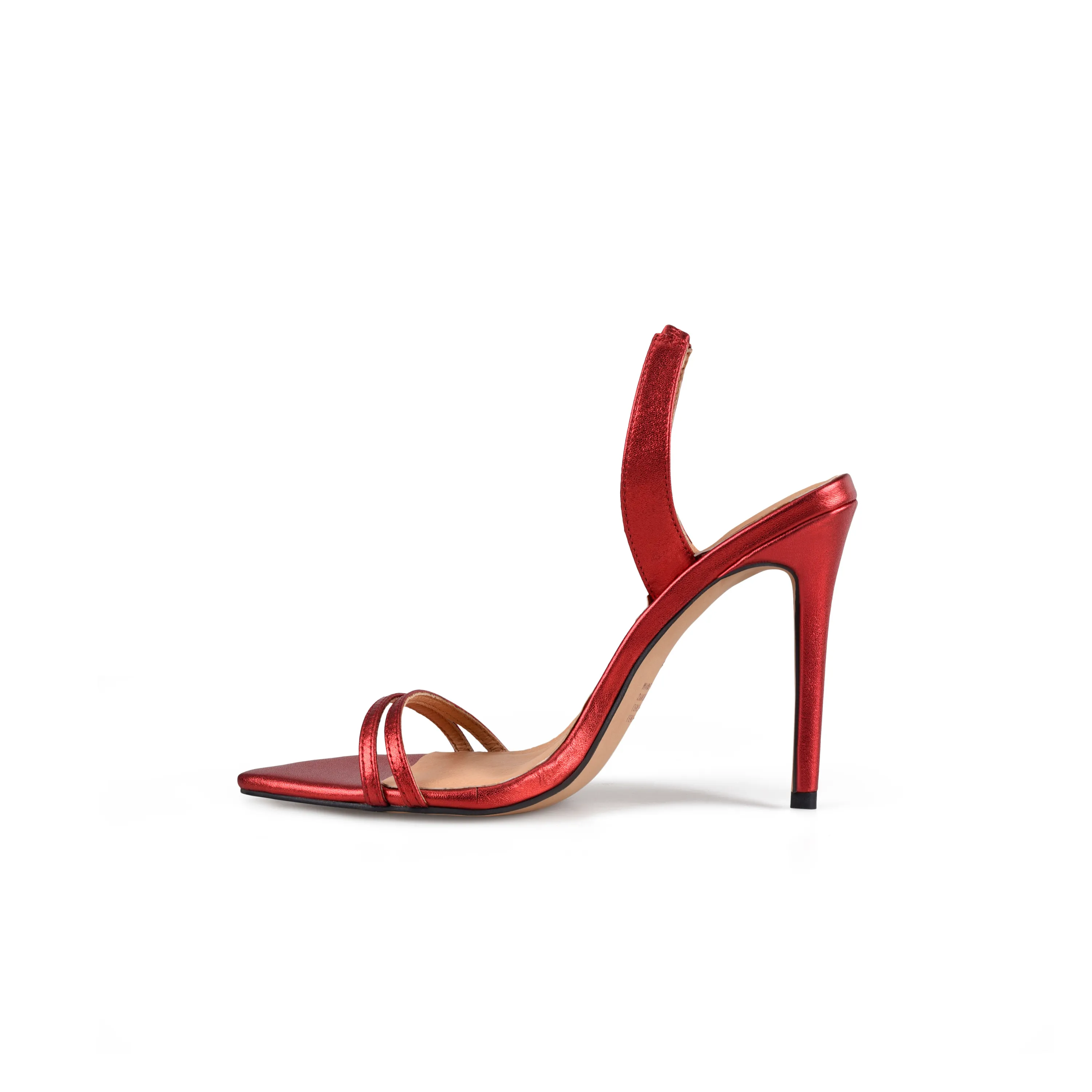 Alex Sandal Red Metallic Leather