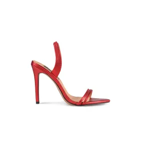 Alex Sandal Red Metallic Leather