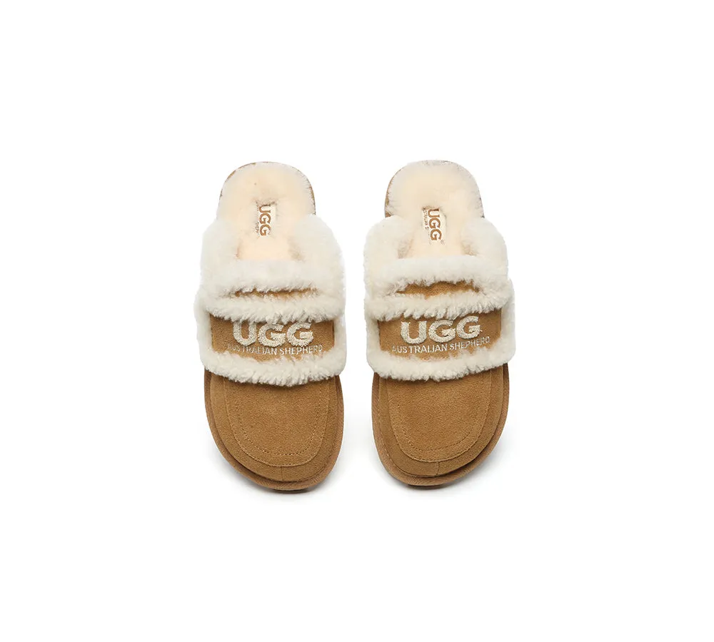 AUSTRALIAN SHEPHERD® UGG Slippers Women Sheepskin Wool Shearling Lined Rilee