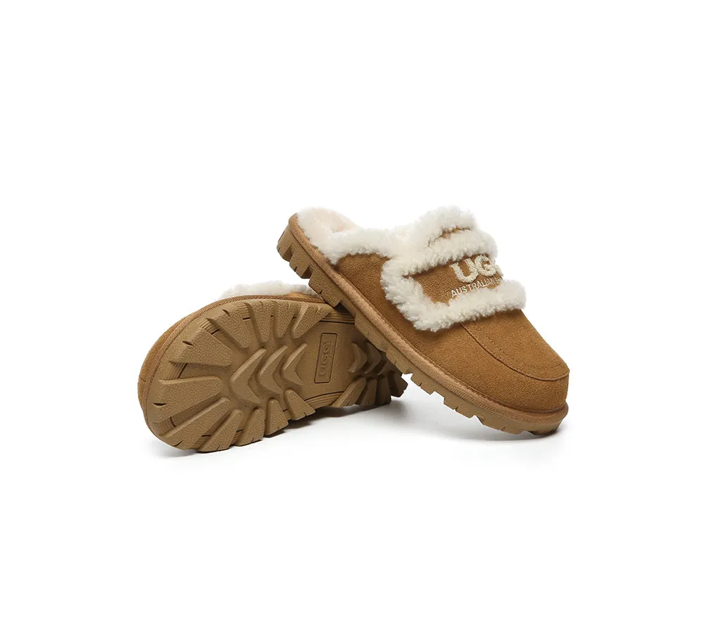 AUSTRALIAN SHEPHERD® UGG Slippers Women Sheepskin Wool Shearling Lined Rilee