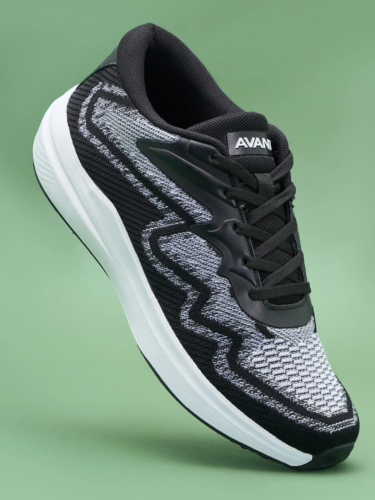 Avant Men's GripUp Running Shoes - Black/White