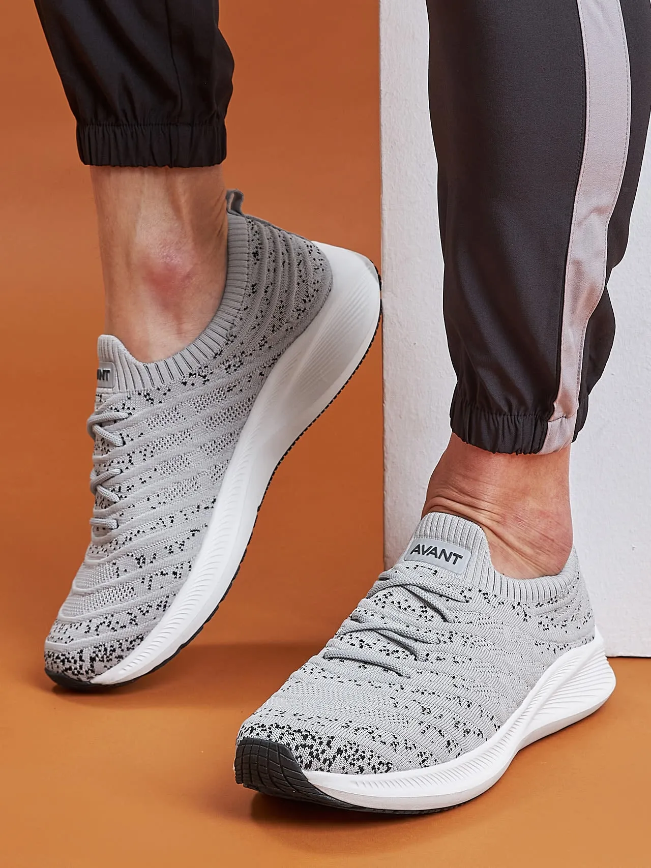 Avant Men's Zebra Running Shoes-L.Grey