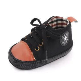 Baby Brown Checkered Classic Comfort Sneakers