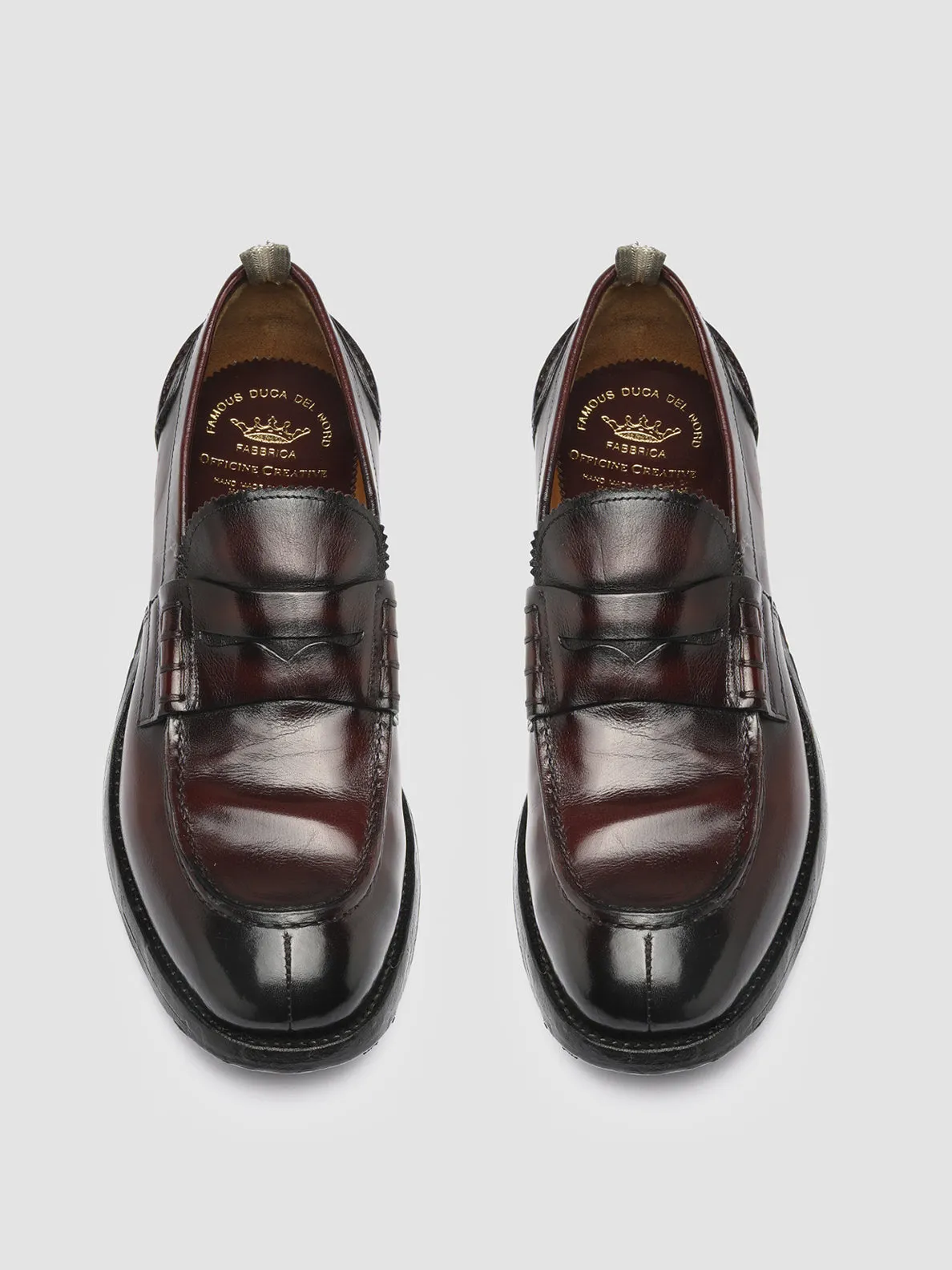 BALANCE 011- Burgundy Leather Penny Loafers