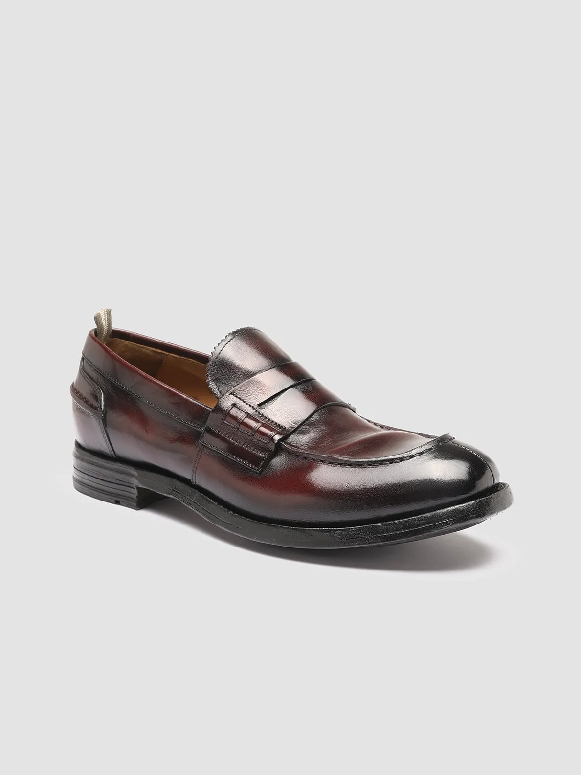 BALANCE 011- Burgundy Leather Penny Loafers