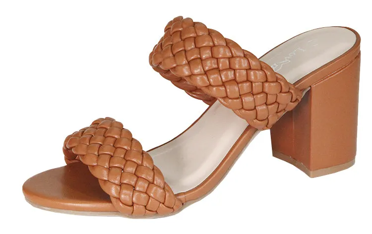 Braided Block Heeled Sandals Mira-6 Lov Mark