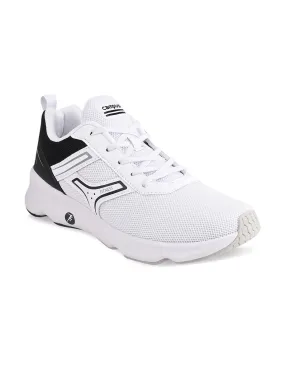 Campus Men White & Black Mesh Running Shoes