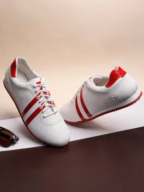 Canadian White Fashion Color Blocked Lace-Up Sneaker
