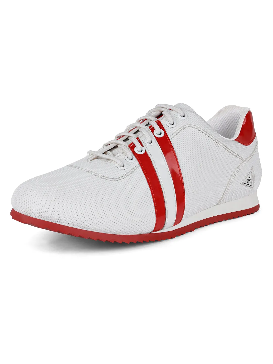 Canadian White Fashion Color Blocked Lace-Up Sneaker