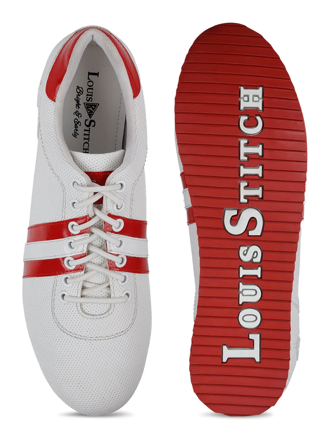 Canadian White Fashion Color Blocked Lace-Up Sneaker