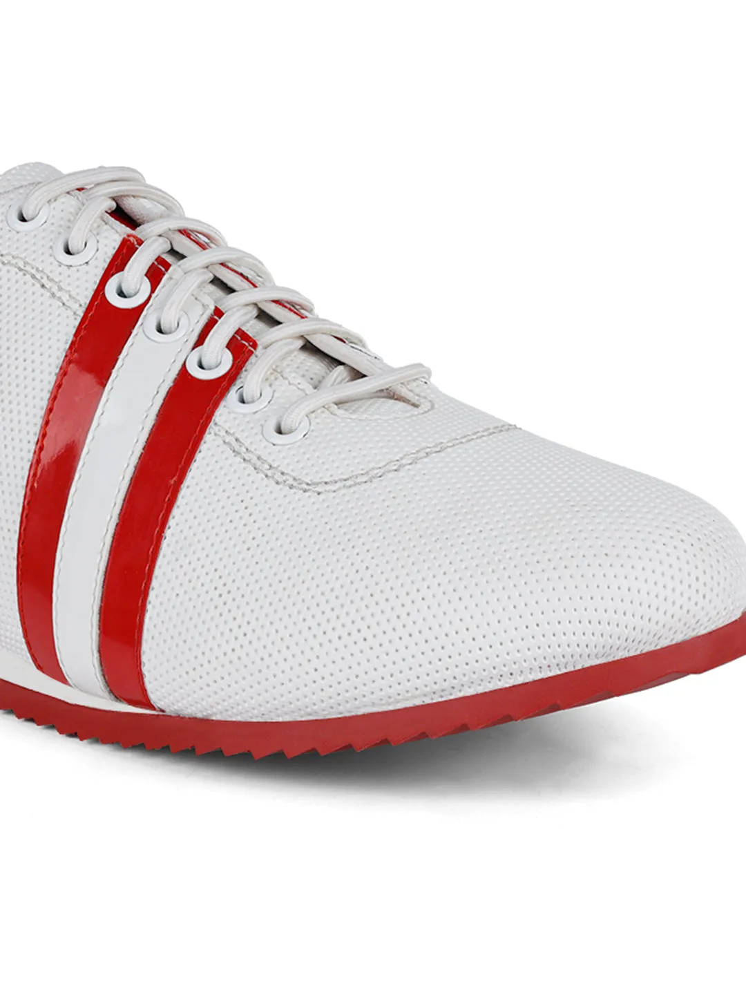 Canadian White Fashion Color Blocked Lace-Up Sneaker
