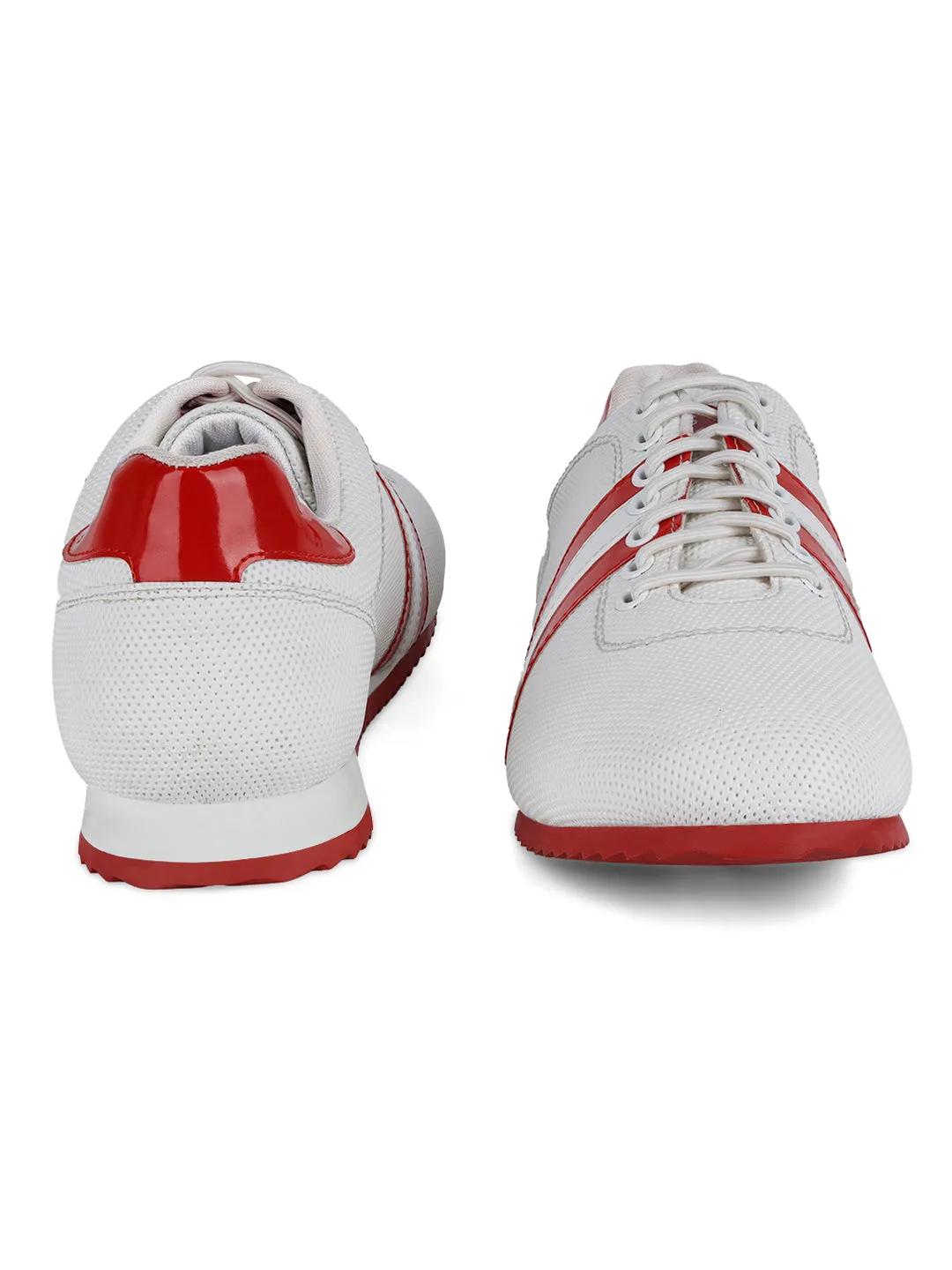 Canadian White Fashion Color Blocked Lace-Up Sneaker