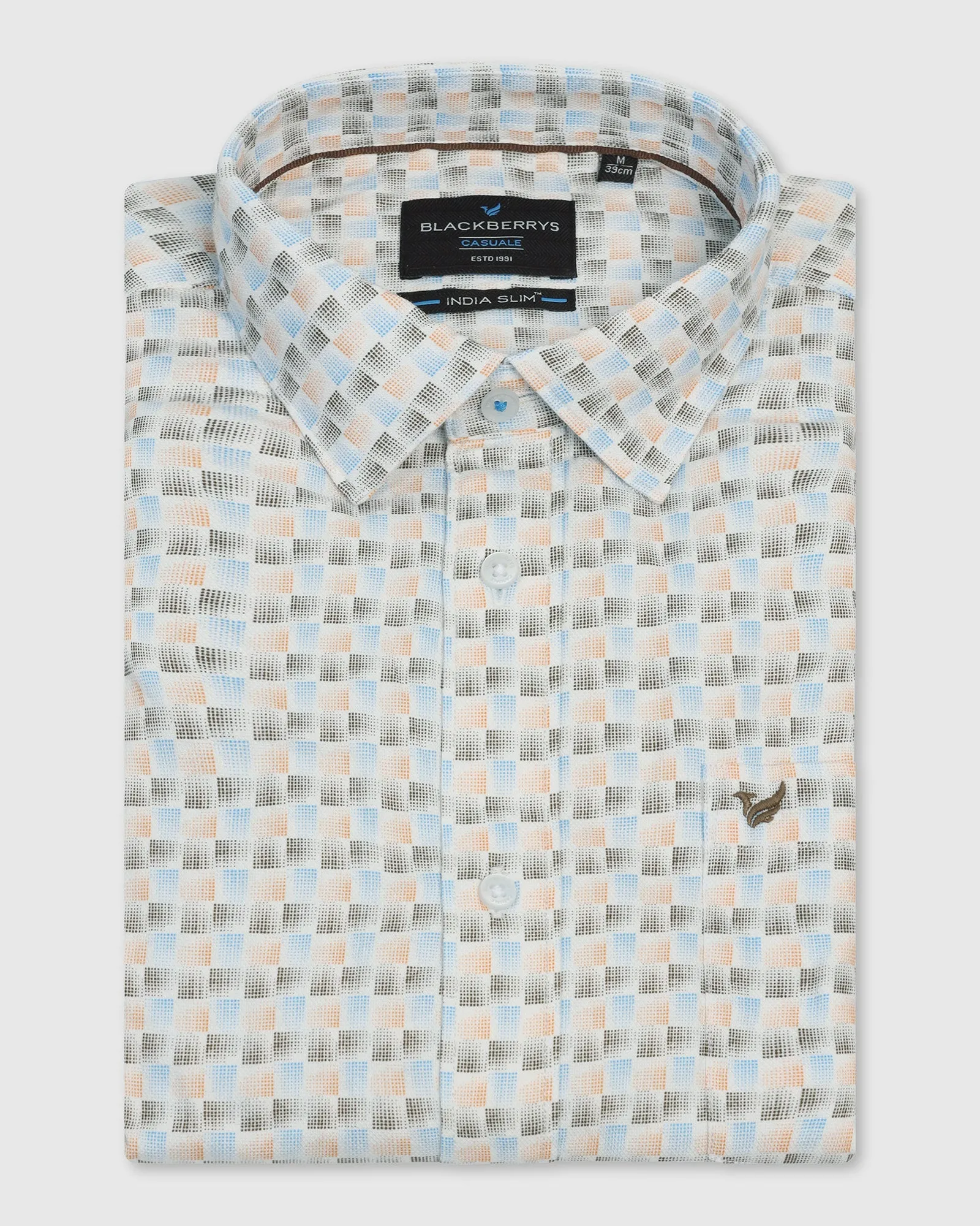 Casual Beige Printed Shirt - Felip
