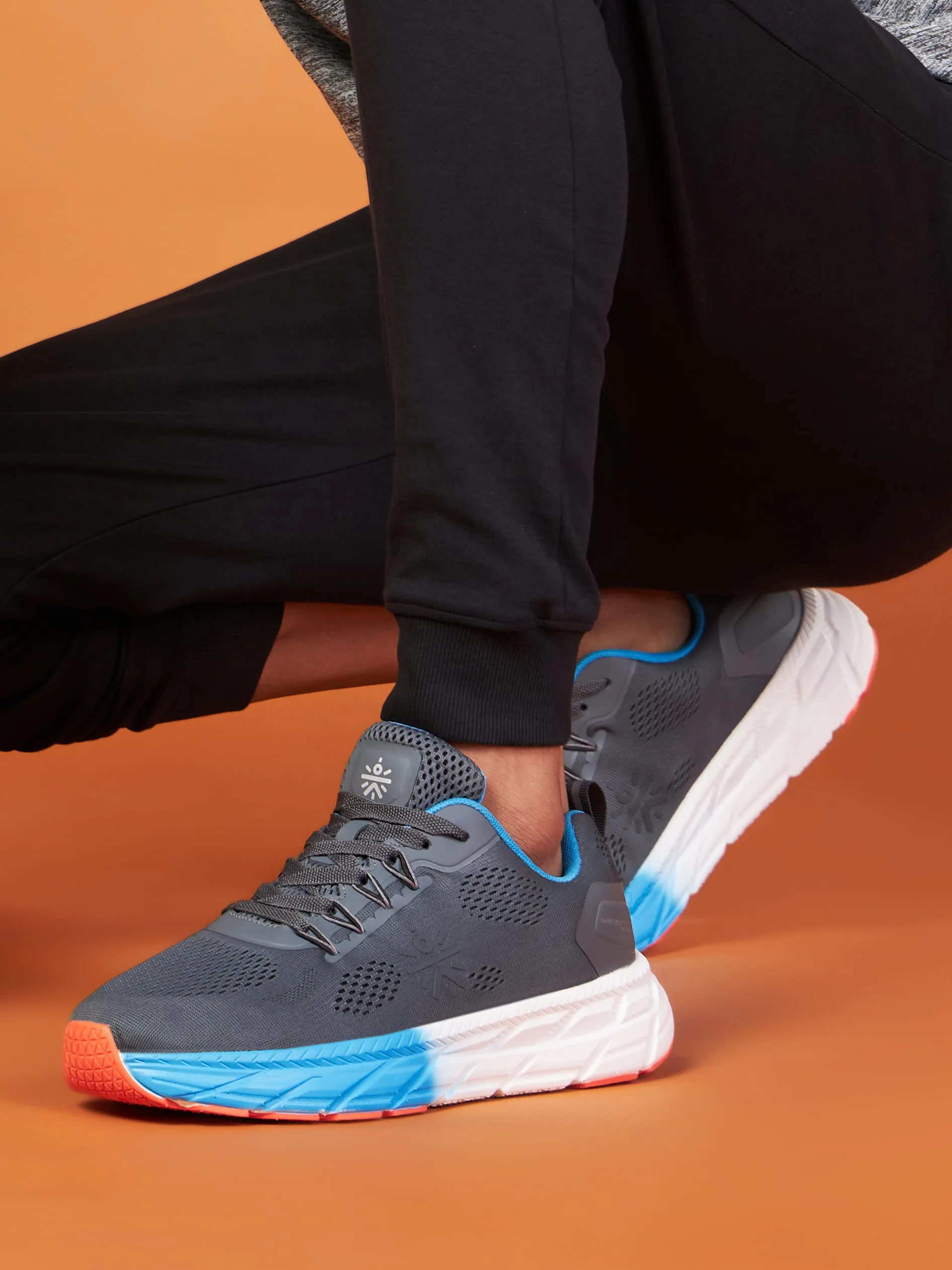 EZ  Ryde Men Running Shoes - Carbon Grey/Blue