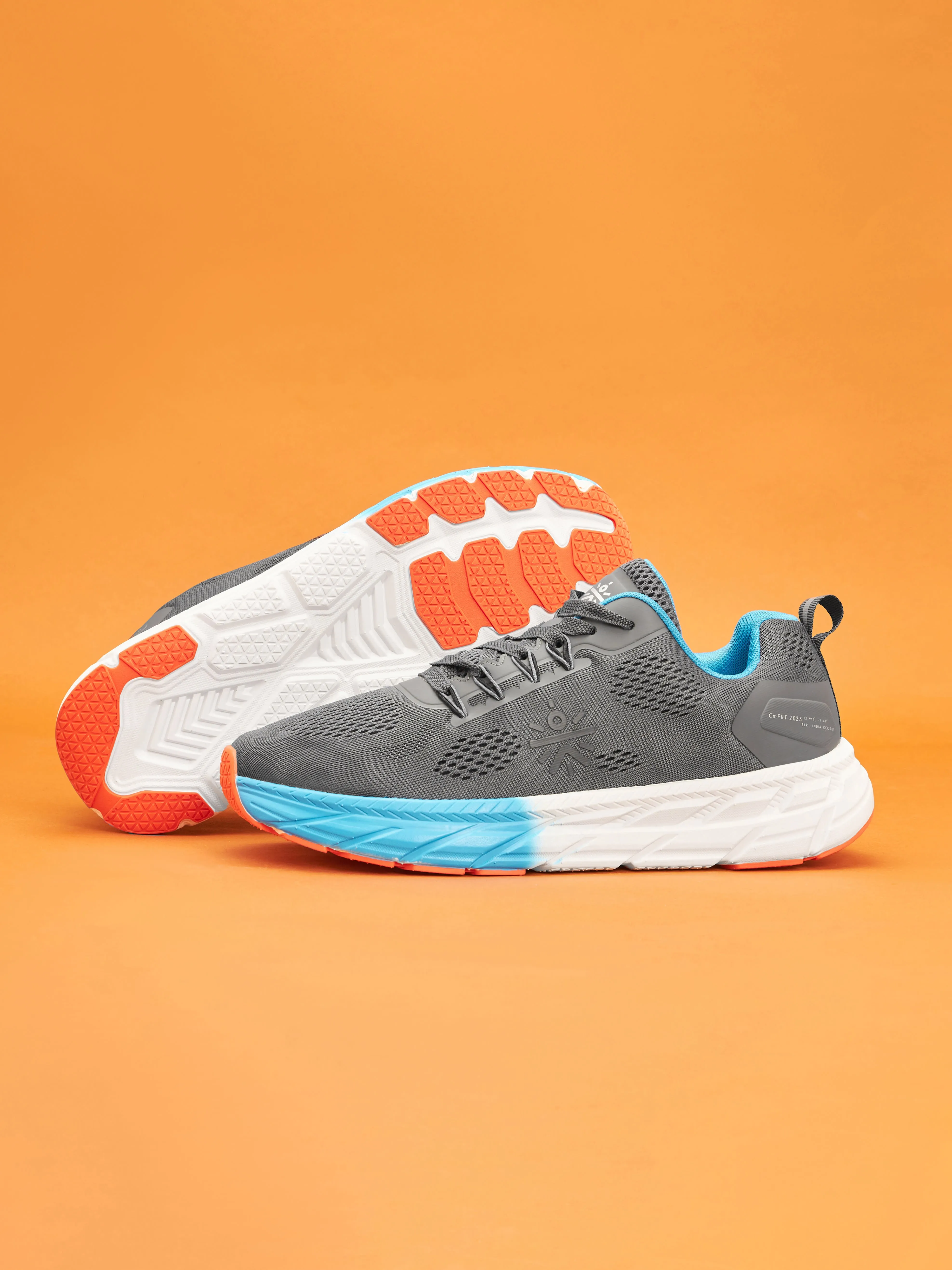 EZ  Ryde Men Running Shoes - Carbon Grey/Blue