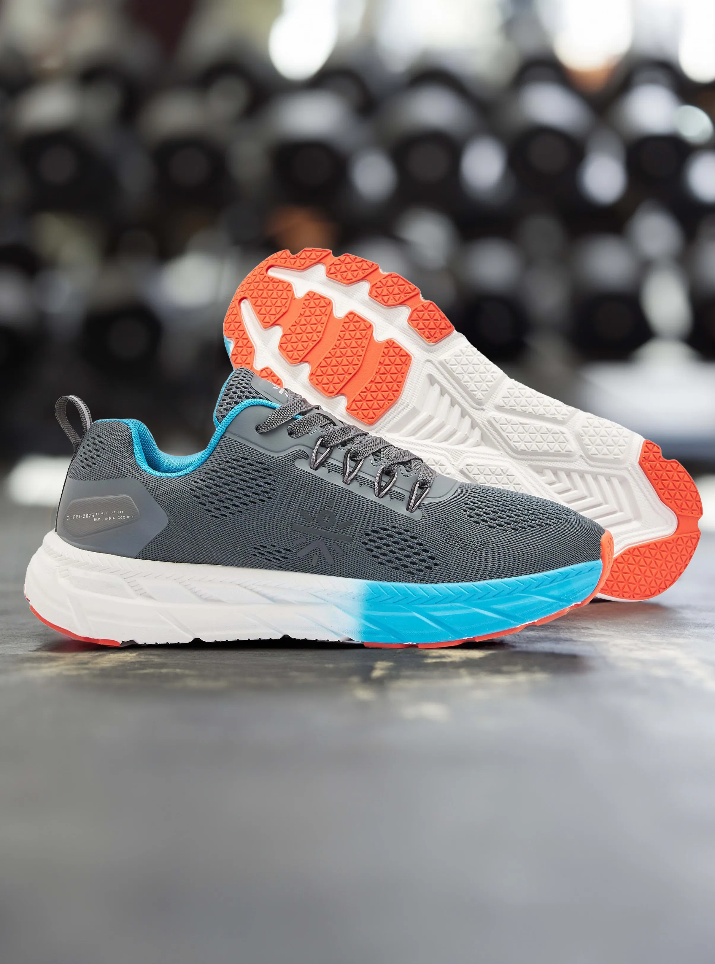 EZ  Ryde Men Running Shoes - Carbon Grey/Blue