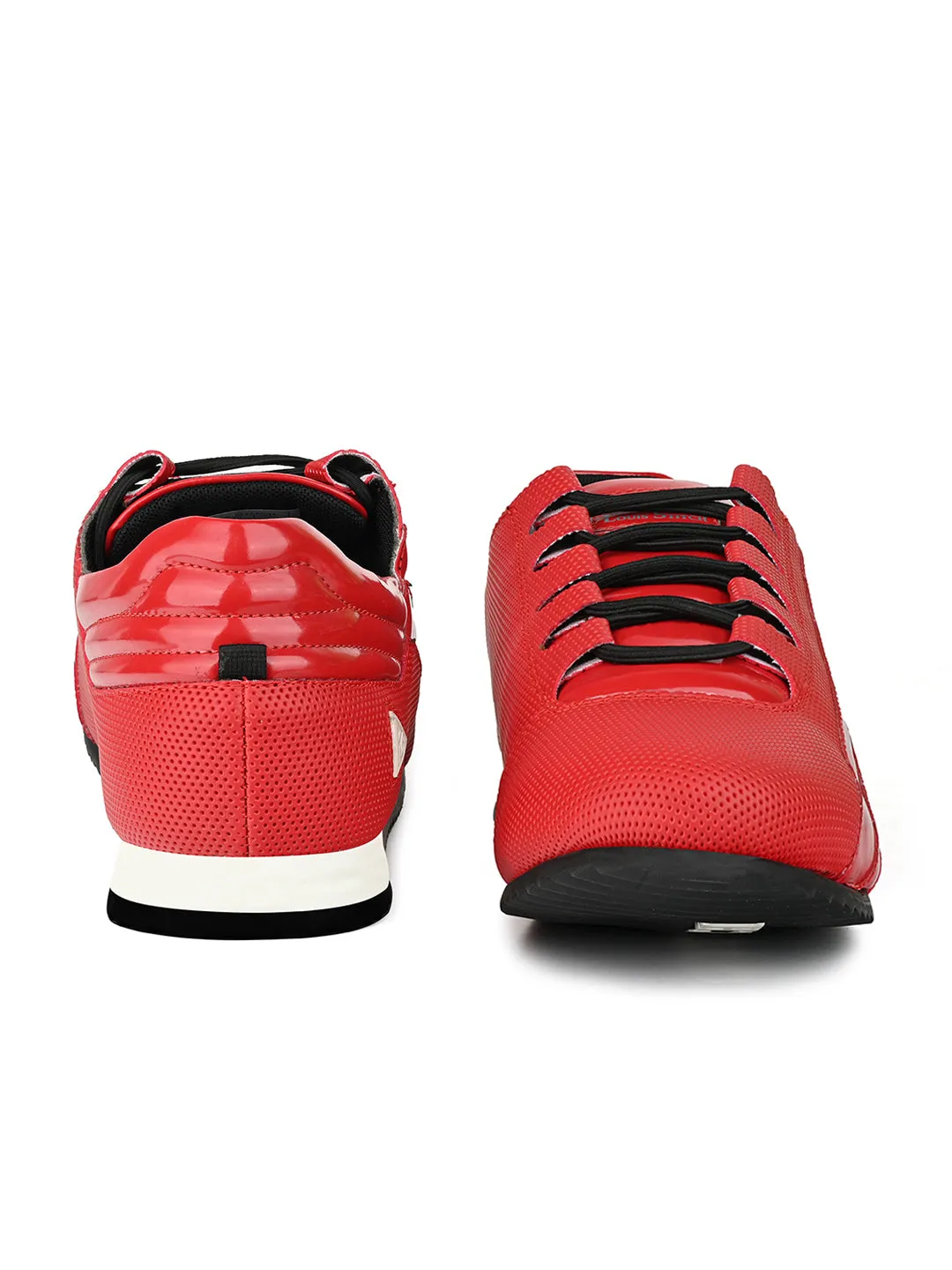 Ferrari Red Fashion Color Blocked Lace-Up Sneaker