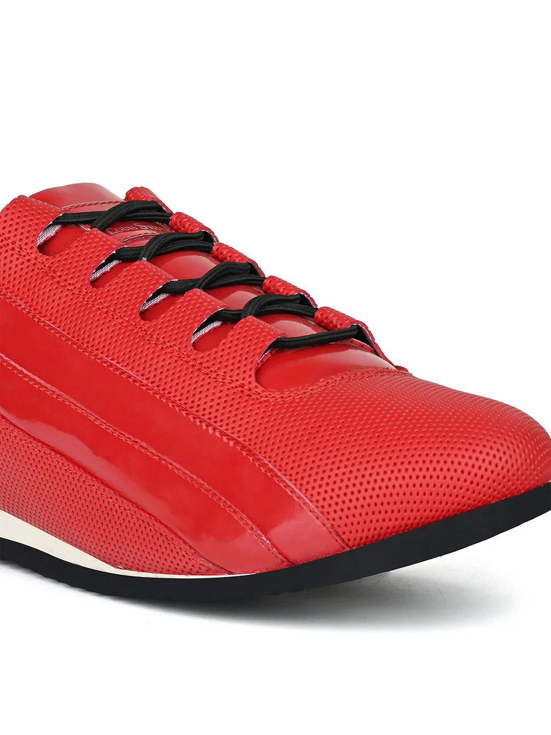 Ferrari Red Fashion Color Blocked Lace-Up Sneaker