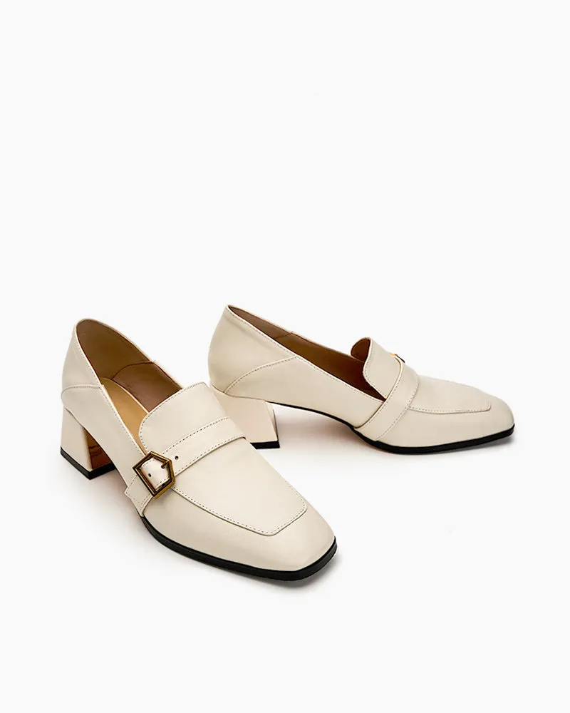 Gentle And Versatile Square Toe Loafers