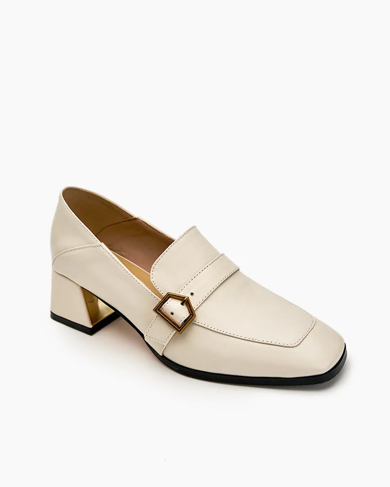 Gentle And Versatile Square Toe Loafers