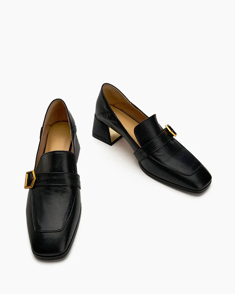Gentle And Versatile Square Toe Loafers