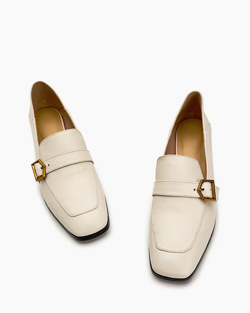 Gentle And Versatile Square Toe Loafers