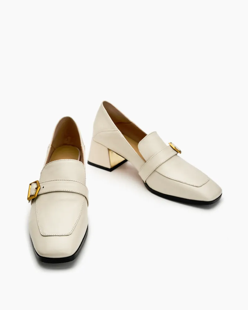 Gentle And Versatile Square Toe Loafers
