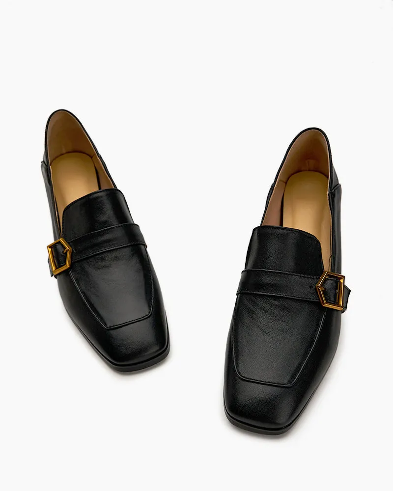Gentle And Versatile Square Toe Loafers