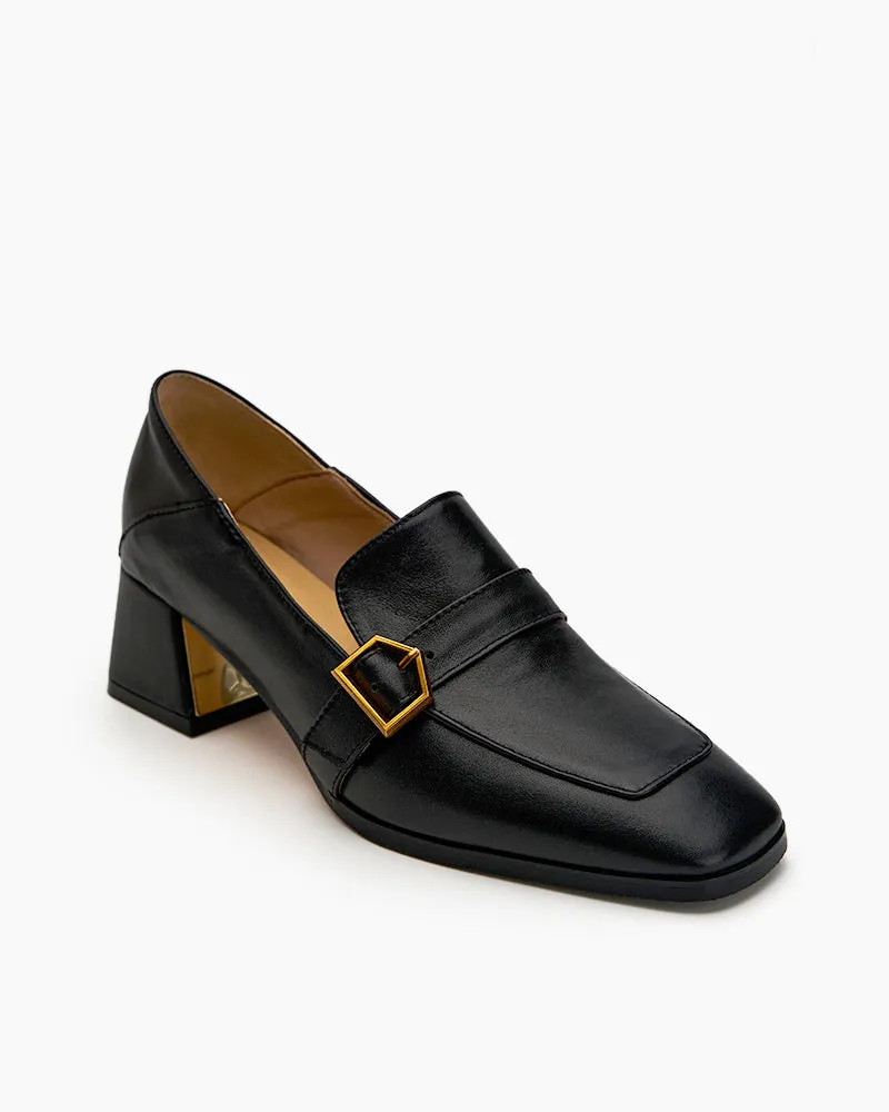 Gentle And Versatile Square Toe Loafers