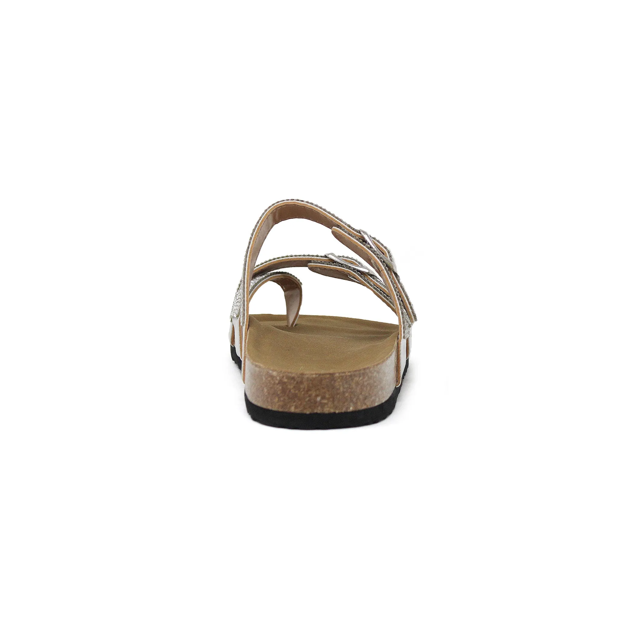 GIAN-247 Women's Double Strap Sandal With Rhinestones