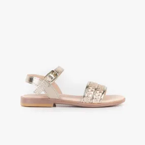 Girl's Platinum and Magnesium Sandals