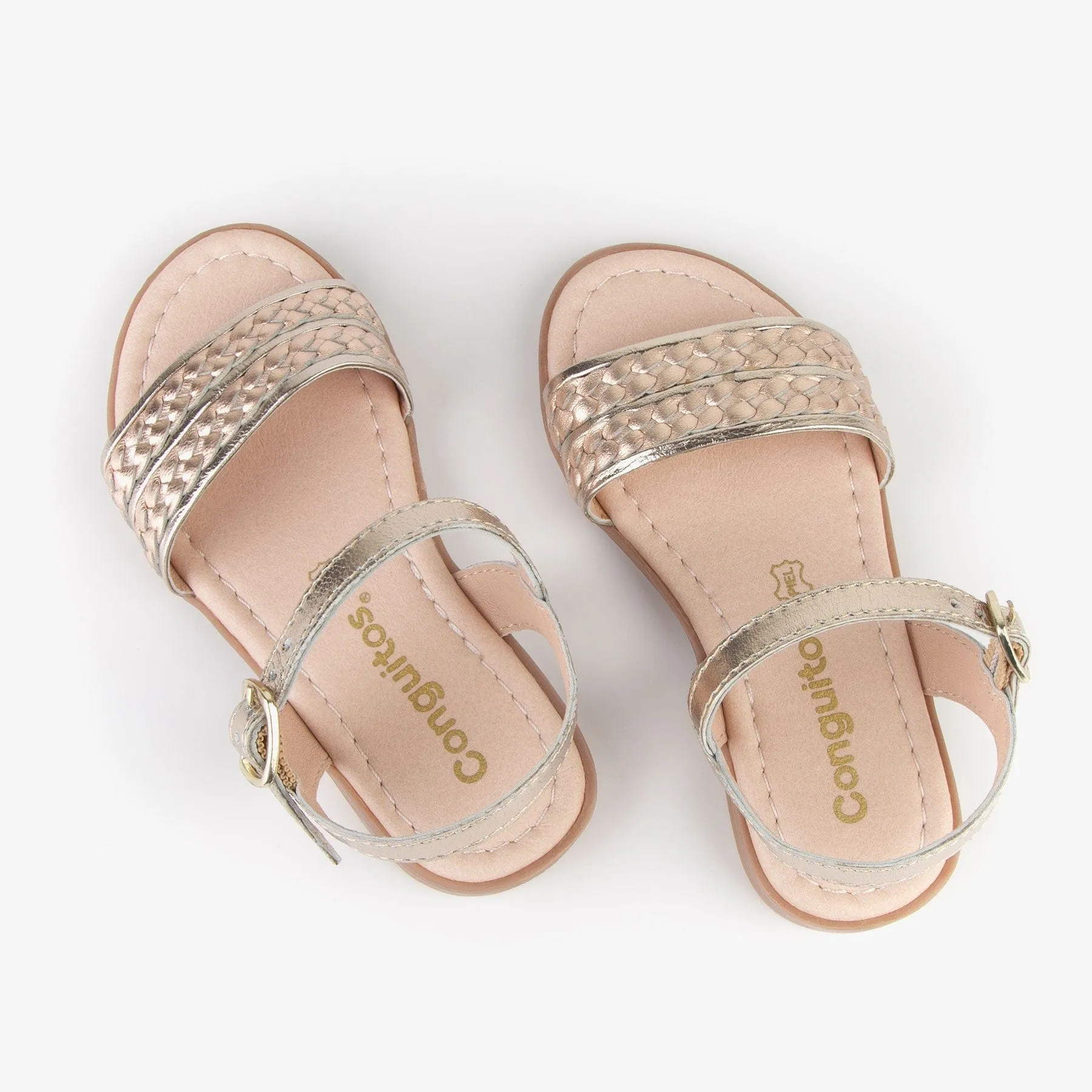 Girl's Platinum and Magnesium Sandals