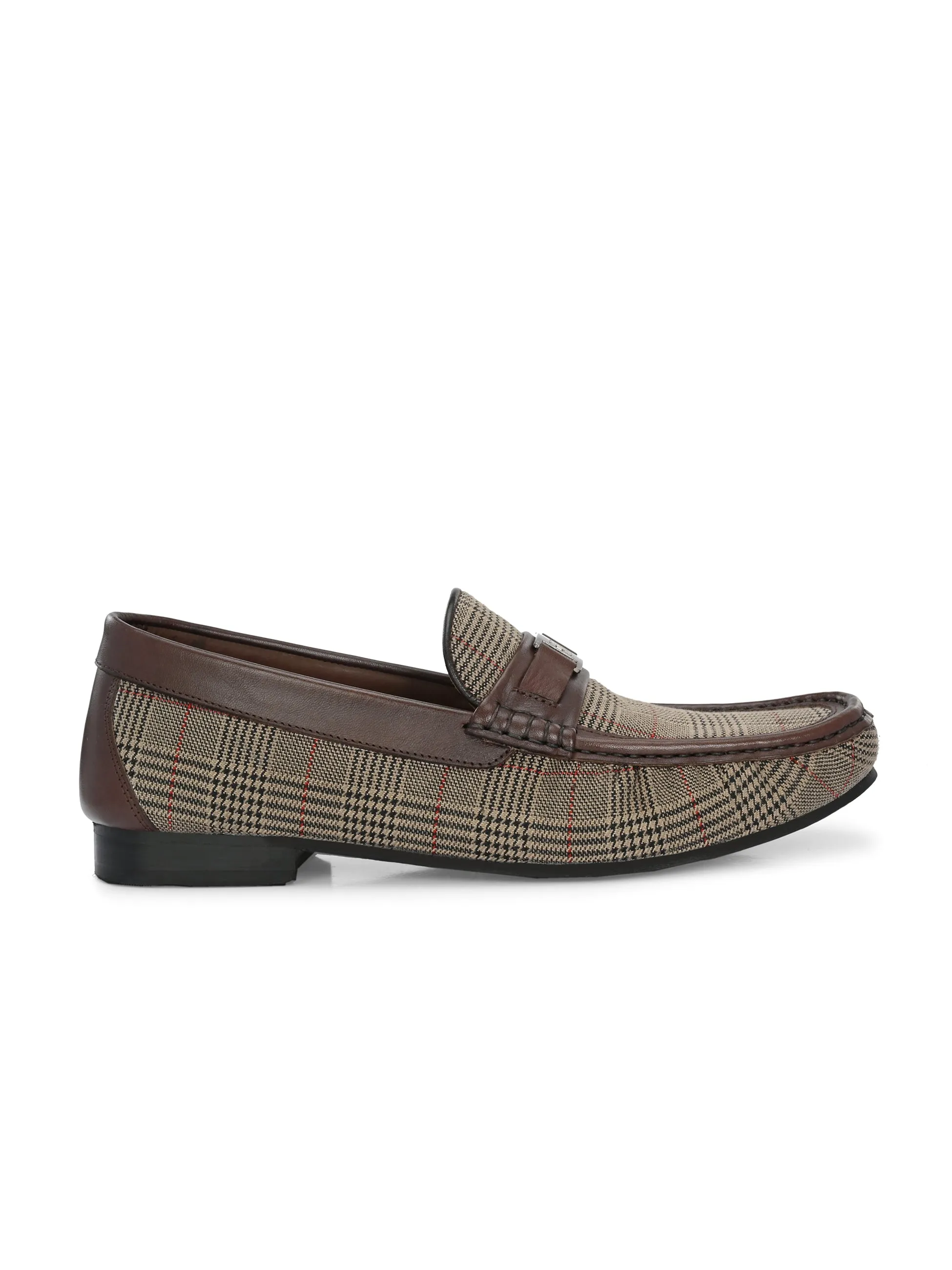 HITZ5341-Men's Brown Leather Casual Loafers