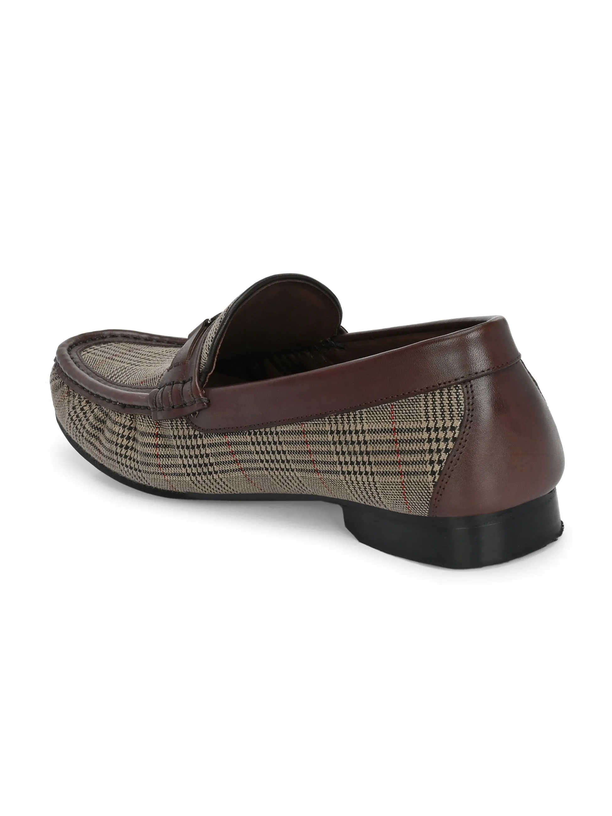 HITZ5341-Men's Brown Leather Casual Loafers