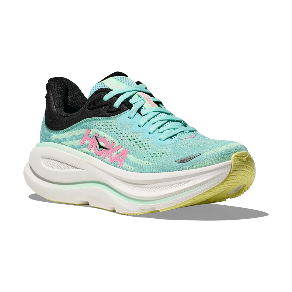 HOKA Women's Bondi 9 Wide Blue Spark/Mint Fluorite
