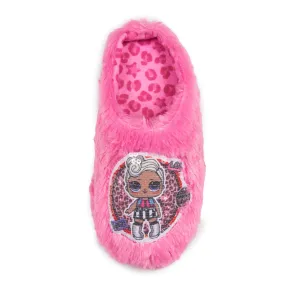 L.O.L. Surprise! Girls Slippers, Sequins Patch Clog Slip-On, Little Girl Slipper, Pink, 11-12 Little Kid