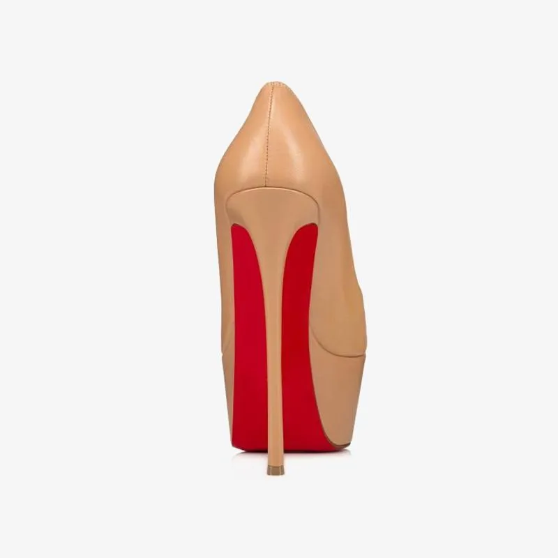 Nude Patent Leather Pumps with 140mm Heel