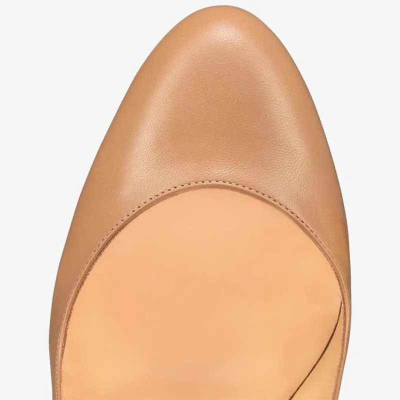 Nude Patent Leather Pumps with 140mm Heel