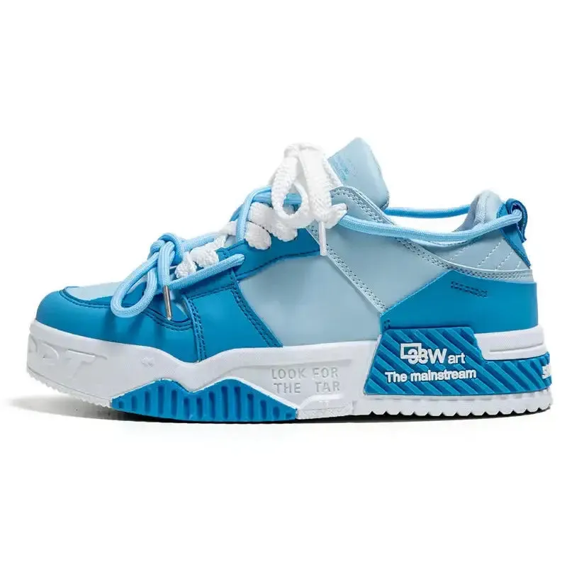 PU Skateboard Platform Lace Up Sneakers