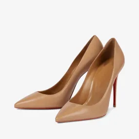 Refined Medium Beige Leather Pumps