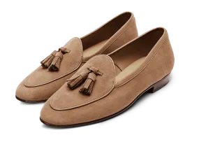 Sagan Classic Tassel Loafers in Sahara Asteria Suede