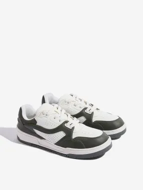 SOLEPLAY Olive Colour-Blocked Lace-Up Sneakers