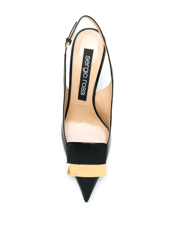 Sr1 Black Sling-Back Sandals( carryover style)
