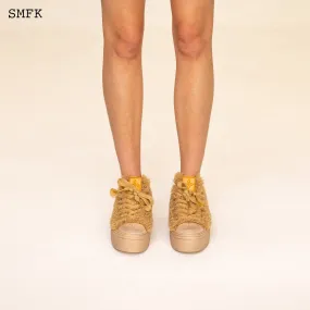 Super Model Gingerbread Furry Skate Shoes