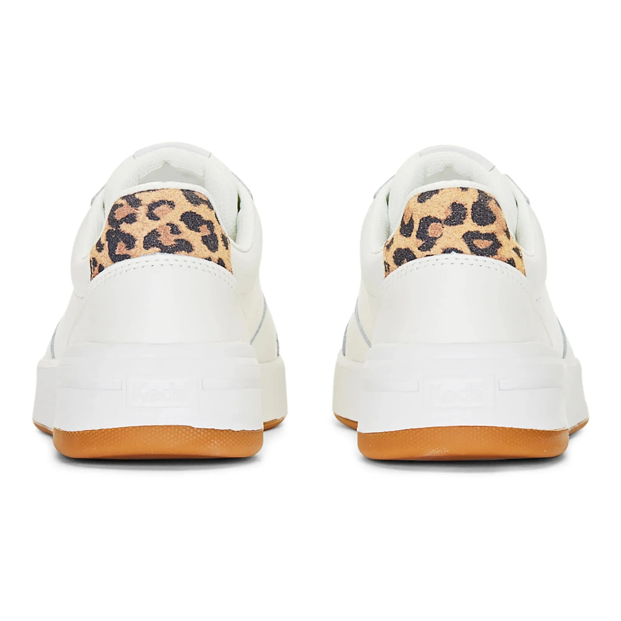 The Court Leather - White Leopard