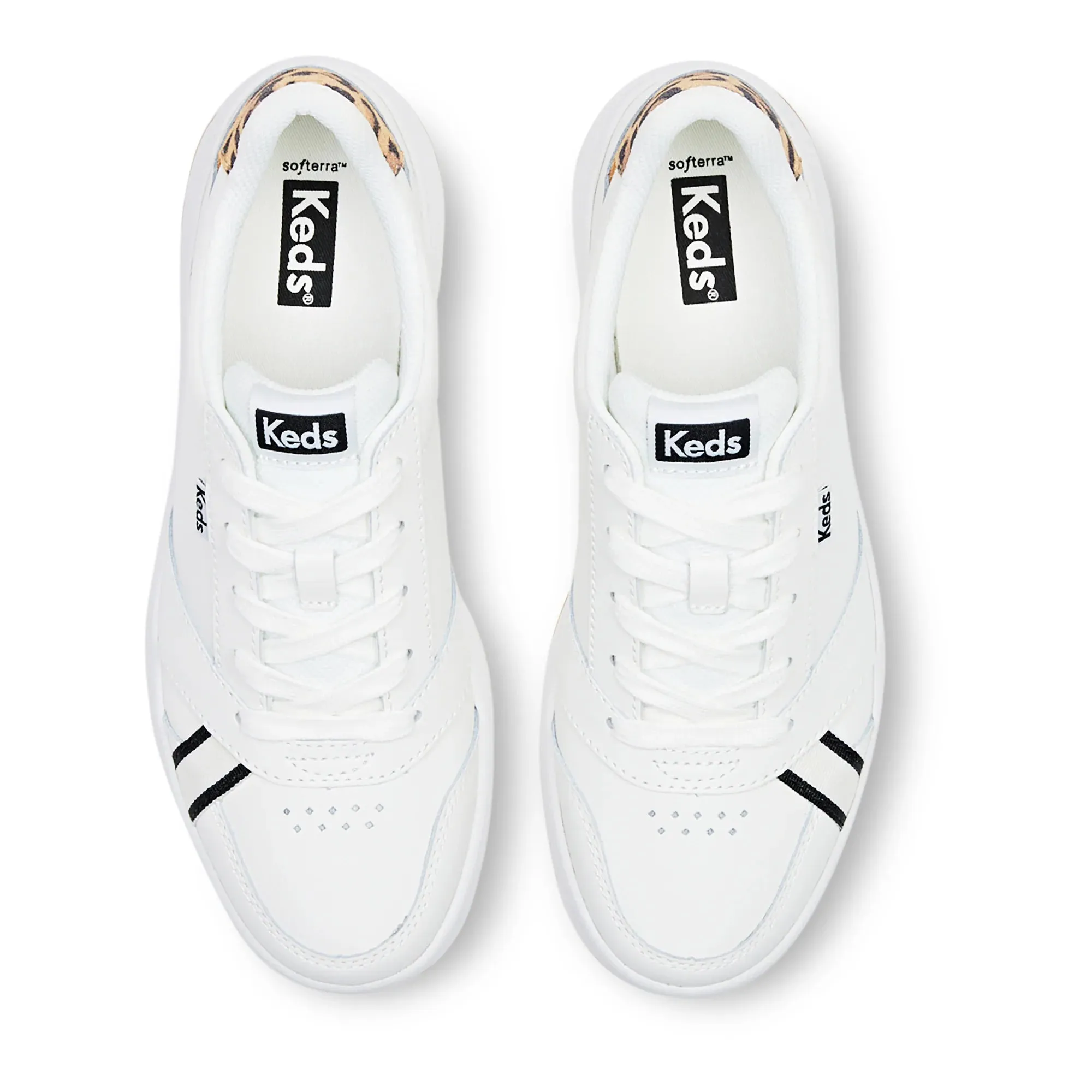 The Court Leather - White Leopard