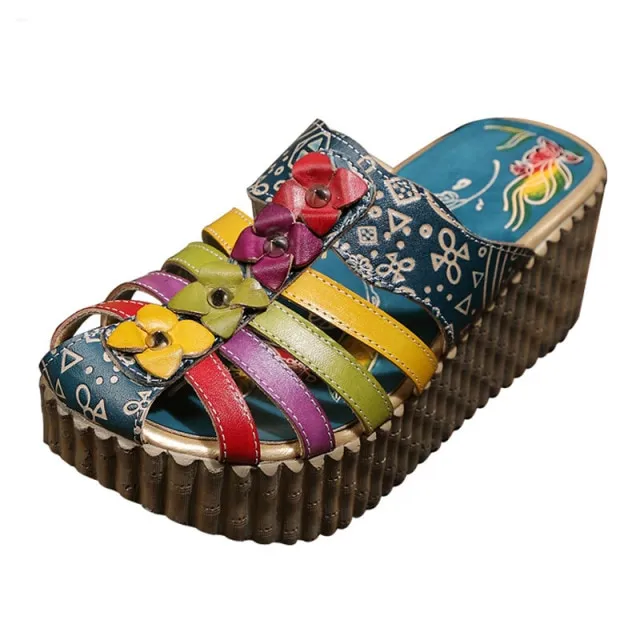 USS Shoes Calixa Women's Summer Leather Clogs