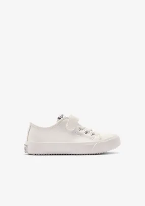 White Classic Strip Sneakers